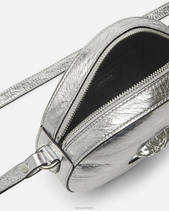 pelēks somas Versace 806B338 sievietes la medusa apaļa crossbody soma