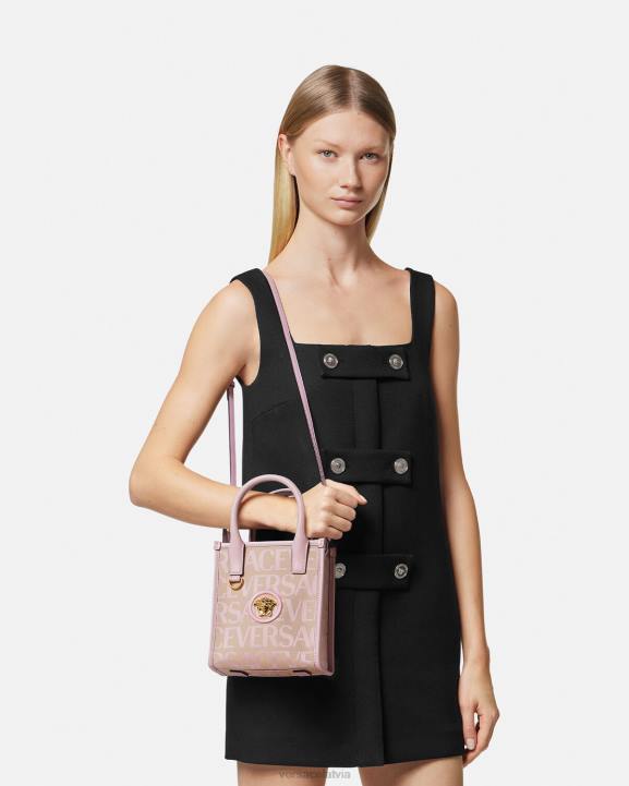 rozā un apdruka somas Versace 806B319 sievietes visa mini soma