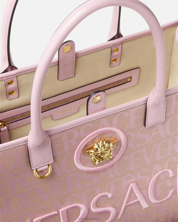 rozā un apdruka somas Versace 806B320 sievietes viscaur liela soma