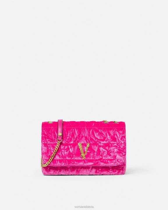 rozā somas Versace 806B376 sievietes virtus samta plecu soma