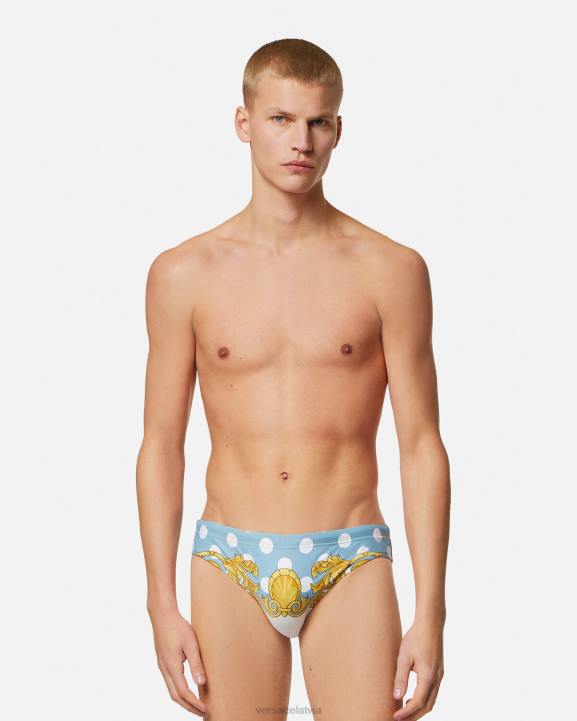 drukāt apakšveļa un pludmales apģērbs Versace 806B1801 vīriešiem jūras gliemežvāku baroka peldbikses