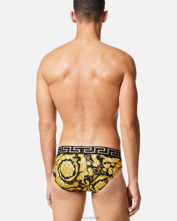 melns apakšveļa un pludmales apģērbs Versace 806B1769 vīriešiem baroko biksītes