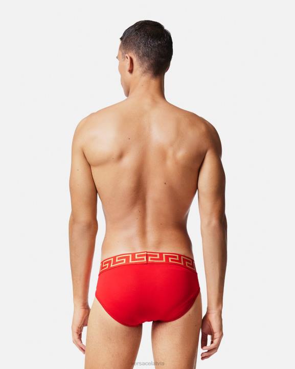 sarkans apakšveļa un pludmales apģērbs Versace 806B1788 vīriešiem grecas pierobežas biksītes