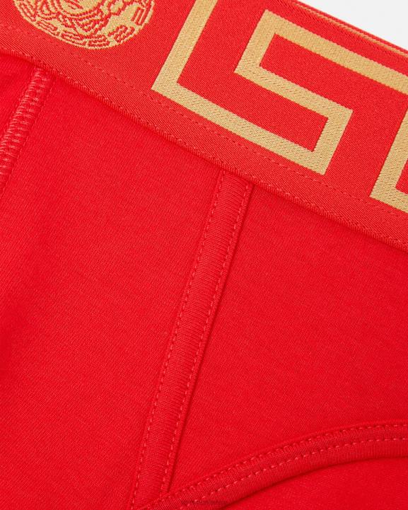 sarkans apakšveļa un pludmales apģērbs Versace 806B1788 vīriešiem grecas pierobežas biksītes