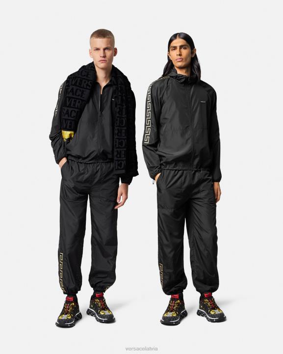 melns apģērbs Versace 806B1453 vīriešiem greca neilona sporta bikses