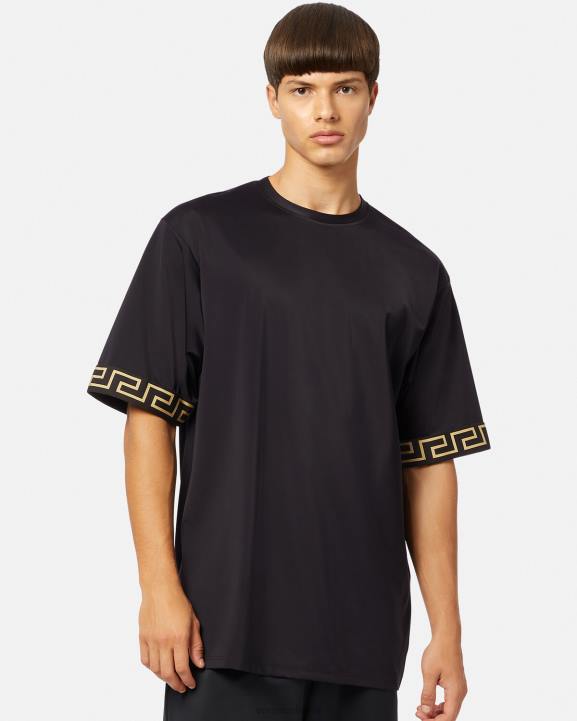 melns apģērbs Versace 806B1454 vīriešiem greca sporta zāles tops