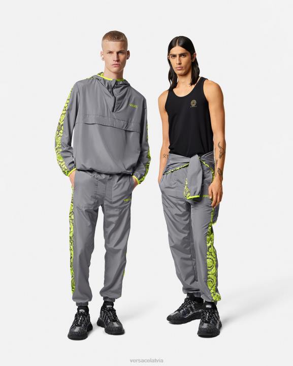 pelēks un laims apģērbs Versace 806B1460 vīriešiem barocco silueta sporta treniņtērpa bikses