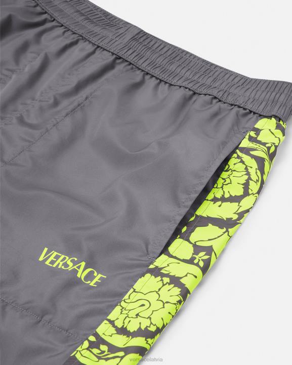 pelēks un laims apģērbs Versace 806B1460 vīriešiem barocco silueta sporta treniņtērpa bikses