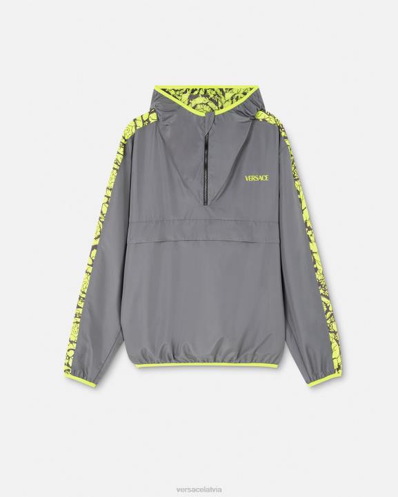 pelēks un laims apģērbs Versace 806B1461 vīriešiem barocco silueta trenažieru jaka