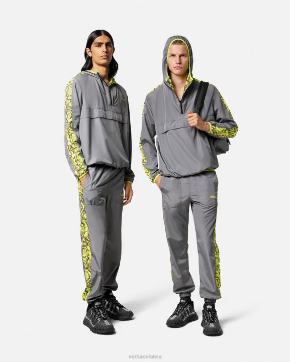 pelēks un laims apģērbs Versace 806B1461 vīriešiem barocco silueta trenažieru jaka