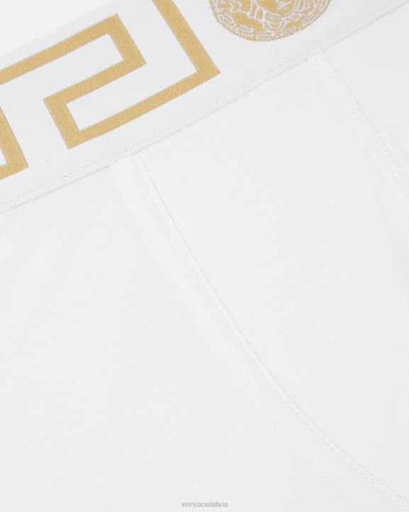 balts/zelts apakšveļa un pludmales apģērbs Versace 806B1758 vīriešiem grecas robežas stumbri