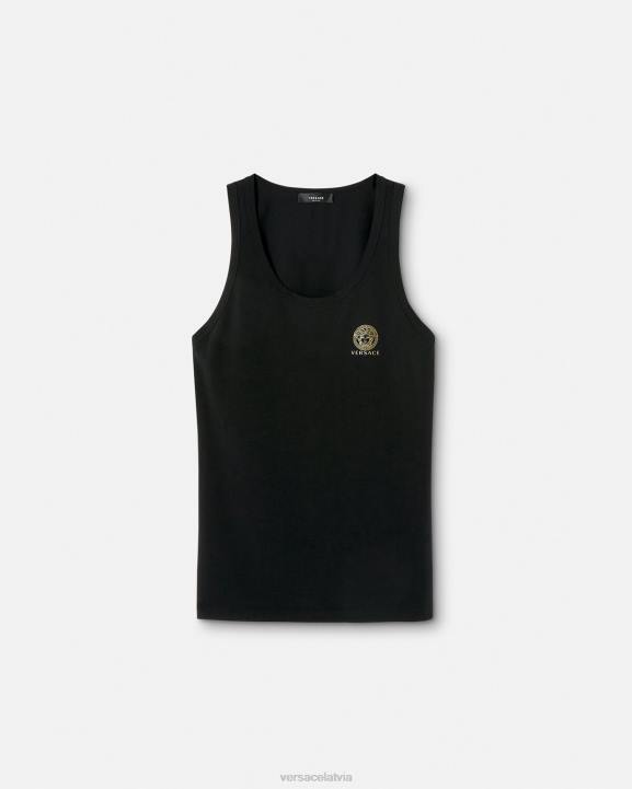 melns apakšveļa un pludmales apģērbs Versace 806B1734 vīriešiem medusa apakškrekls bez piedurknēm