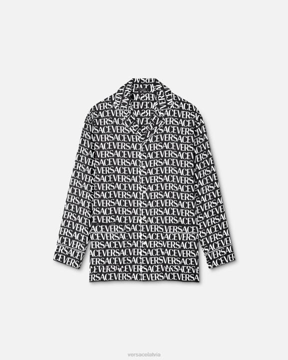 melns un apdrukāts apakšveļa un pludmales apģērbs Versace 806B1737 vīriešiem visa veida pidžamas tops