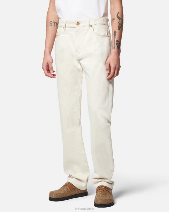 balts apģērbs Versace 806B1444 vīriešiem medusa biggie džinsi