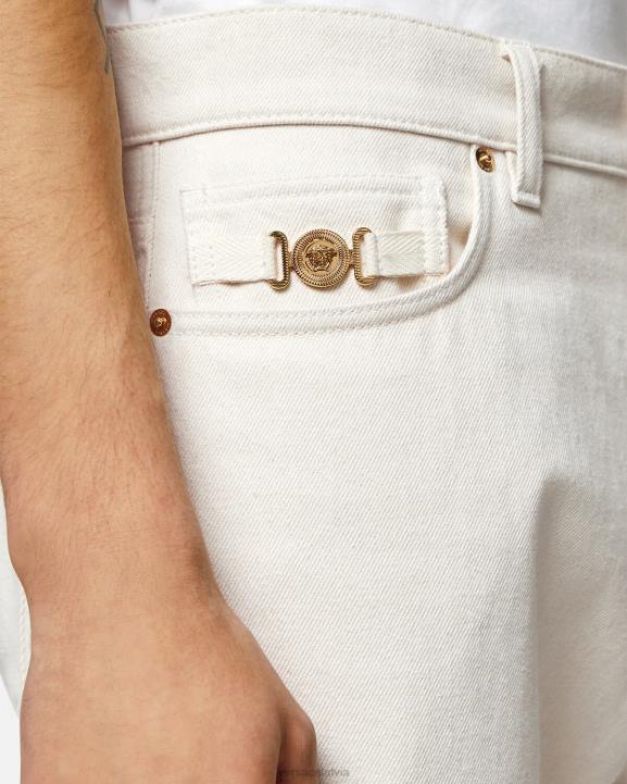 balts apģērbs Versace 806B1444 vīriešiem medusa biggie džinsi