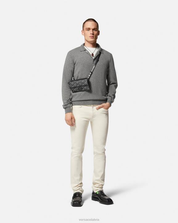 balts apģērbs Versace 806B1451 vīriešiem medusa slim-fit džinsi