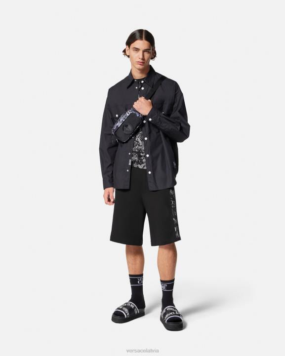 melns apģērbs Versace 806B2423 vīriešiem logo couture sviedru šorti