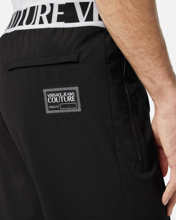 melns apģērbs Versace 806B2438 vīriešiem bikses ar logotipu