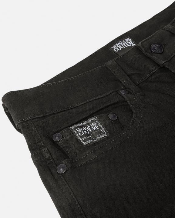 melns apģērbs Versace 806B2439 vīriešiem džinsi ar logotipu