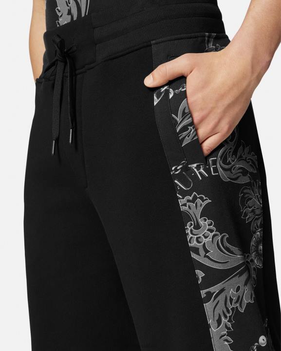 melns apģērbs Versace 806B2441 vīriešiem ķēdes couture sviedru šorti