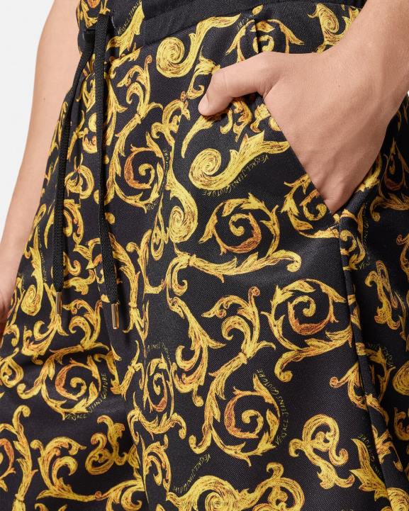 melns & zelts apģērbs Versace 806B2382 vīriešiem sketch couture sviedru šorti