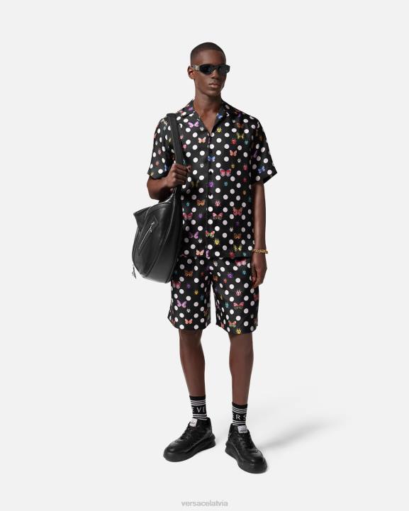 viena krāsa apģērbs Versace 806B1432 vīriešiem tauriņi zīda šorti