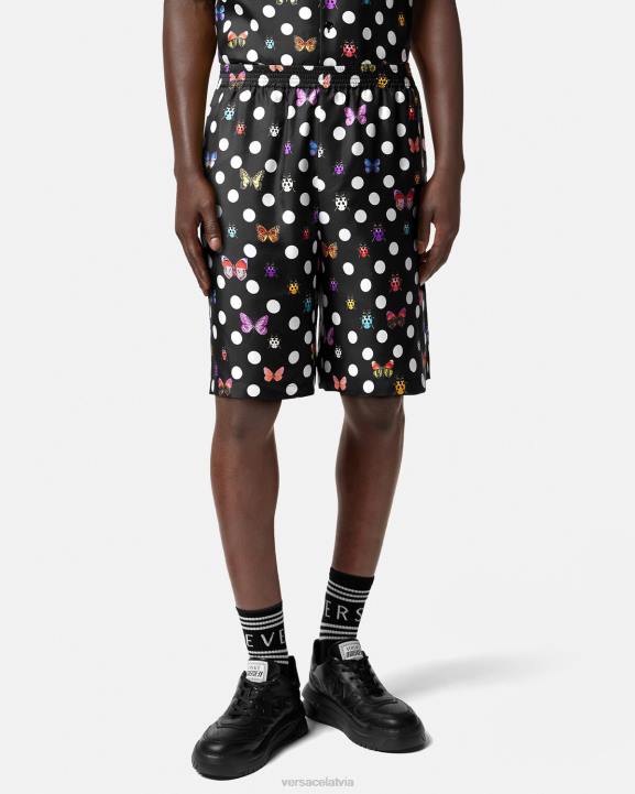 viena krāsa apģērbs Versace 806B1432 vīriešiem tauriņi zīda šorti