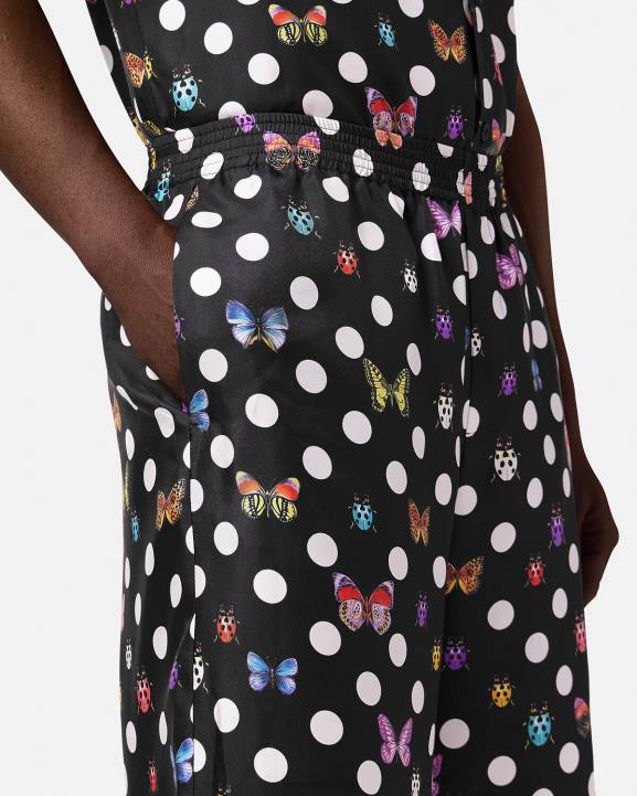 viena krāsa apģērbs Versace 806B1432 vīriešiem tauriņi zīda šorti