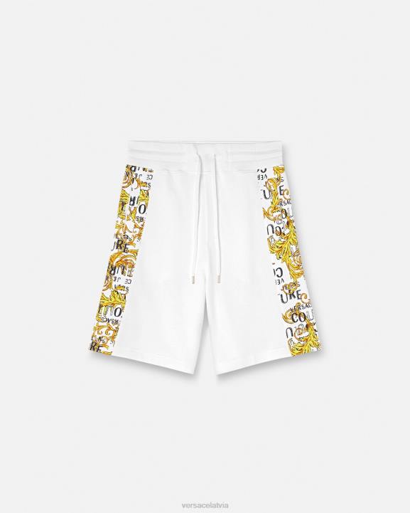 zelts un balts apģērbs Versace 806B2424 vīriešiem logo couture sviedru šorti