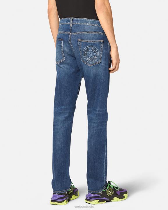 zils apģērbs Versace 806B2383 vīriešiem Džinsi ar v-emblēmu