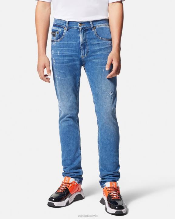 zils apģērbs Versace 806B2419 vīriešiem pieguļoši džinsi