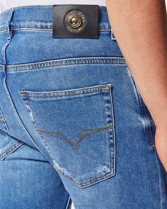 zils apģērbs Versace 806B2419 vīriešiem pieguļoši džinsi