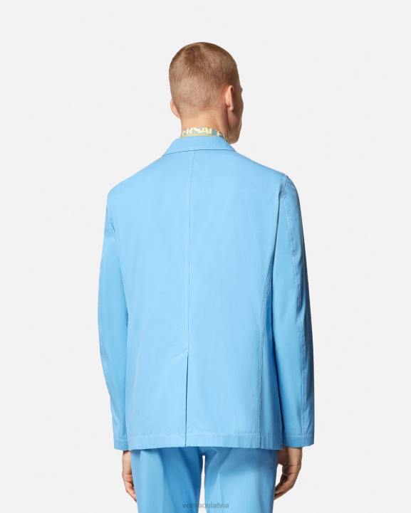 gaiši zils apģērbs Versace 806B1266 vīriešiem medusa biggie vienrindas žakete