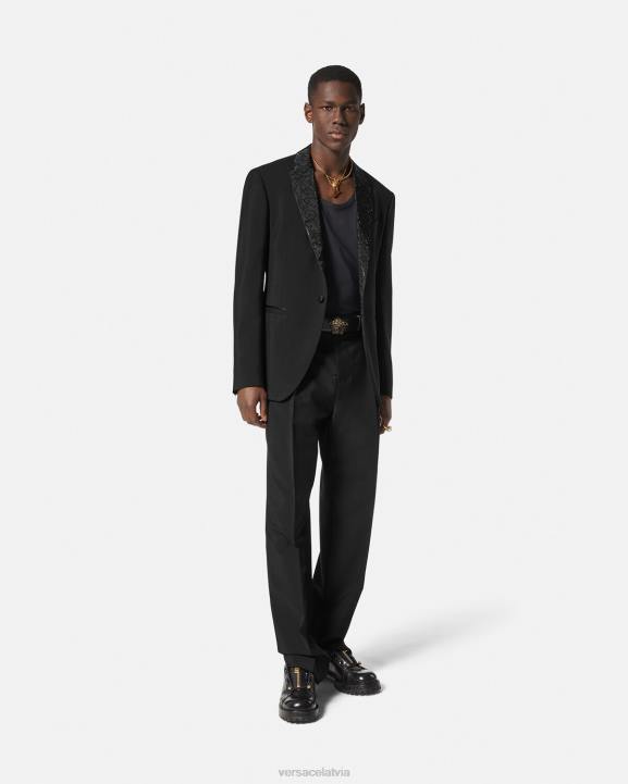 melns apģērbs Versace 806B1265 vīriešiem baroka silueta vakara žakete