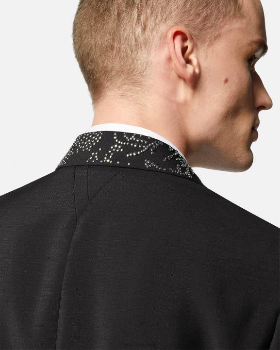 melns apģērbs Versace 806B1275 vīriešiem radžots baroka silueta žakete