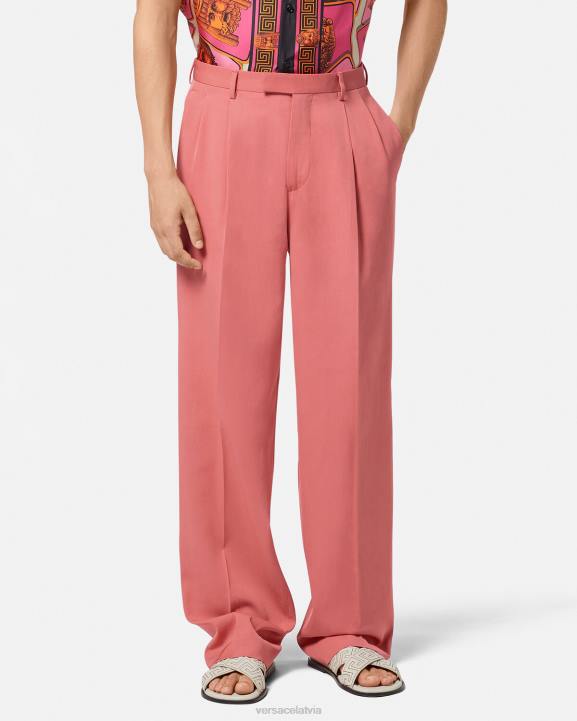 rozā apģērbs Versace 806B1274 vīriešiem plašas formālās bikses