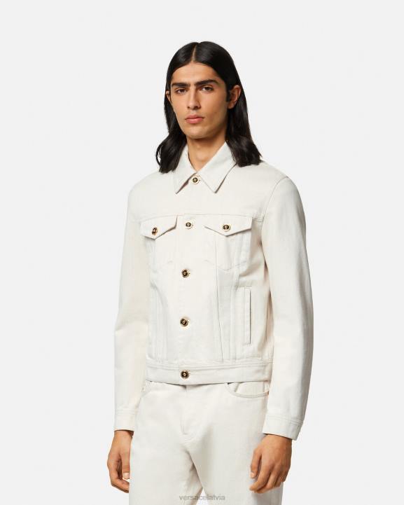 balts apģērbs Versace 806B1222 vīriešiem medusa biggie džinsa jaka