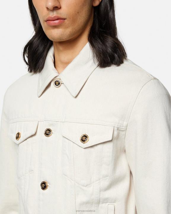 balts apģērbs Versace 806B1222 vīriešiem medusa biggie džinsa jaka