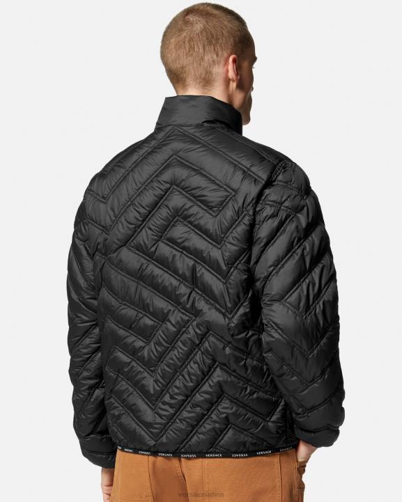 melns apģērbs Versace 806B1228 vīriešiem la greca puffer jaka