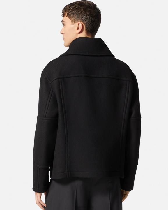 melns apģērbs Versace 806B1251 vīriešiem medūzas vilnas blūza jaka