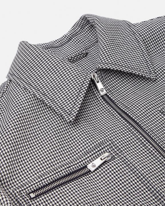 melns balts apģērbs Versace 806B1259 vīriešiem jaka ar rāvējslēdzēju