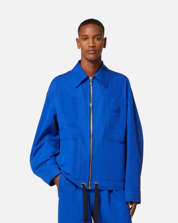 zile apģērbs Versace 806B1234 vīriešiem Blūzona jaka ar logotipu