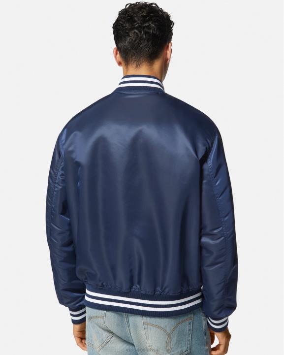 zils apģērbs Versace 806B1230 vīriešiem universitātes neilona bomber jaka