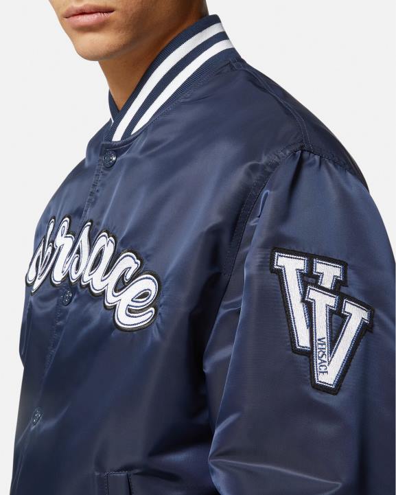 zils apģērbs Versace 806B1230 vīriešiem universitātes neilona bomber jaka