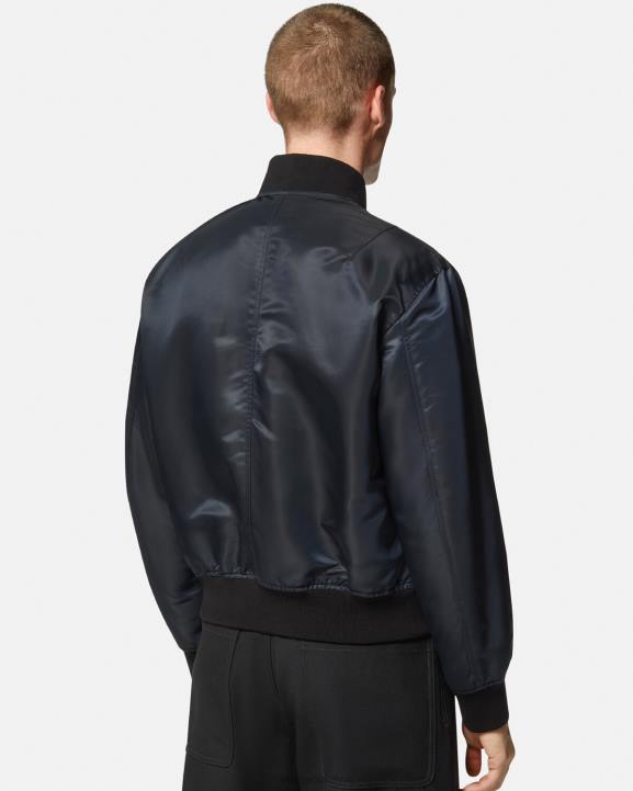 zils un zelts apģērbs Versace 806B1240 vīriešiem apgriežama barocco 660 bomber jaka