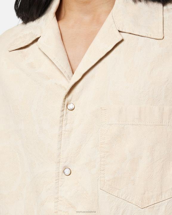 bēšs apģērbs Versace 806B1291 vīriešiem baroka silueta chambray krekls