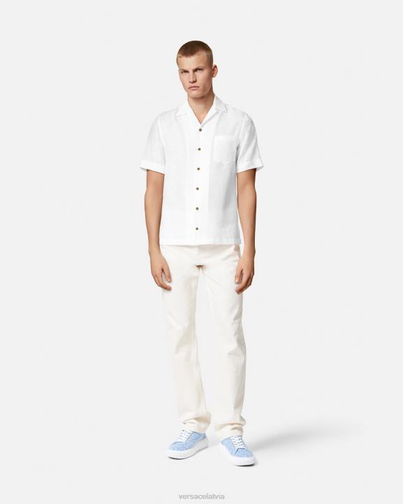 balts apģērbs Versace 806B1290 vīriešiem baroka silueta krekls