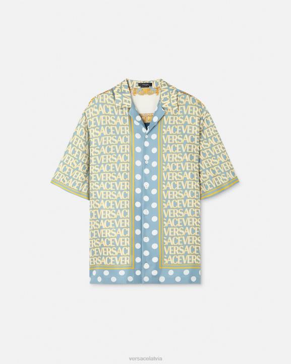 drukāt apģērbs Versace 806B1285 vīriešiem viscaur zīda krekls