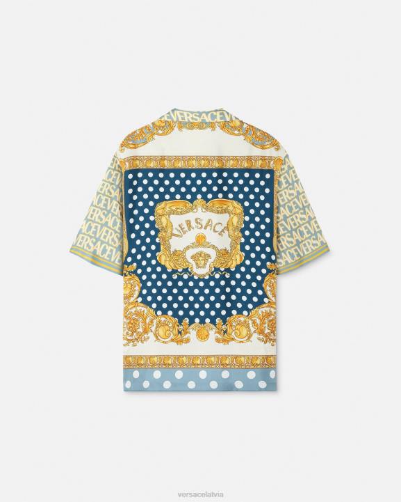 drukāt apģērbs Versace 806B1285 vīriešiem viscaur zīda krekls