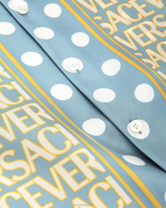 drukāt apģērbs Versace 806B1285 vīriešiem viscaur zīda krekls